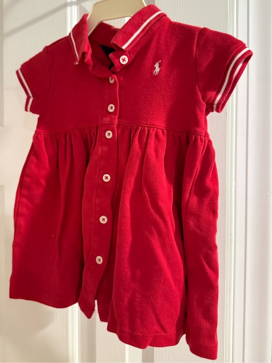Ralph Lauren Other - Ralph Lauren Red Polo Button-Front Girls' Dress